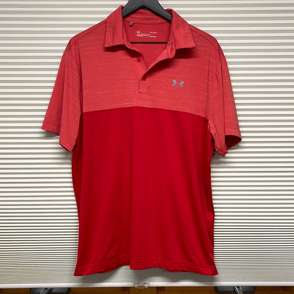Under Armour Red heatgear loose polo shirt